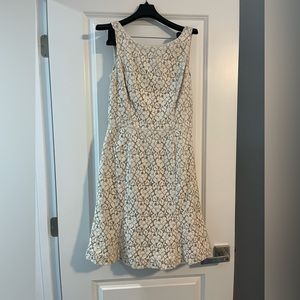 White House Black Market off white lace dress.  Size 2